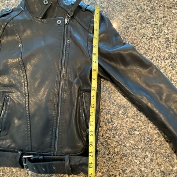 Mackage for Aritzia Black Lamb Skin Leather Moto Jacket Size XS - Picture 7 of 13